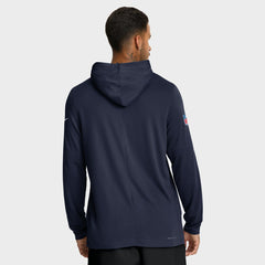 Seattle Seahawks Sideline Pure Fury Performance Long Sleeve Hoodie T-Shirt - College Navy cheap