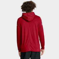 Tampa Bay Buccaneers Sideline Pure Fury Performance Long Sleeve Hoodie T-Shirt - Red for sale