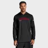 Atlanta Falcons Sideline Pure Fury Performance Long Sleeve Hoodie T-Shirt - Black cheap