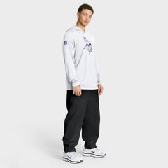 Minnesota Vikings Sideline Option Read Dri-FIT Long Sleeve Hoodie T-Shirt - White online