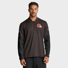 Cleveland Browns Sideline Dri-FIT Half-Zip Pullover - Brown sale