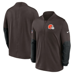 Cleveland Browns Sideline Dri-FIT Half-Zip Pullover - Brown sale