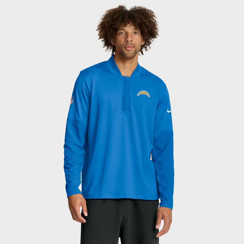 Los Angeles Chargers Sideline Dri-FIT Half-Zip Pullover - Powder Blue on sale