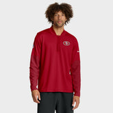 San Francisco 49ers Sideline Dri-FIT Half-Zip Pullover - Scarlet cheap