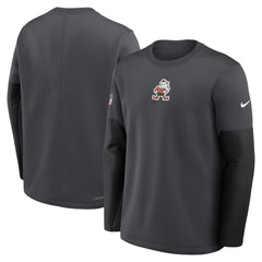 Cleveland Browns Sideline Coach Therma-FIT Long Sleeve T-Shirt - Anthracite discount