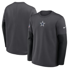 Dallas Cowboys Sideline Coach Therma-FIT Long Sleeve T-Shirt - Anthracite discount