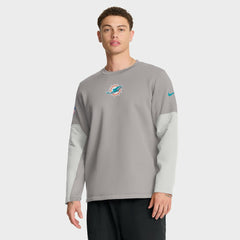 Miami Dolphins Sideline Coach Therma-FIT Long Sleeve T-Shirt - Gray on sale