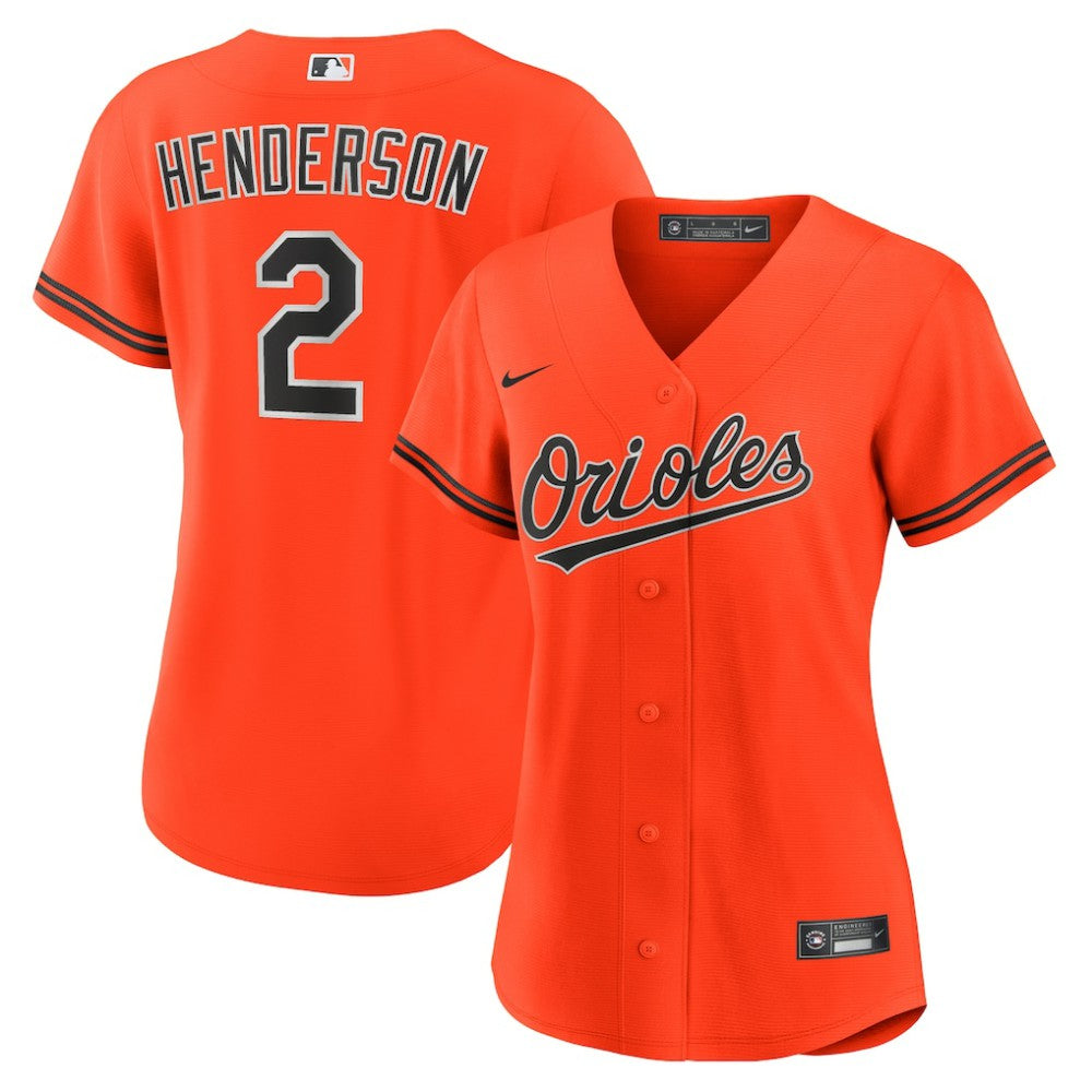 Gunnar Henderson Baltimore Orioles Women's Alternate 2 Replica Jersey Orange