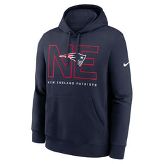 New England Patriots Busted Play Club Fleece Pullover Hoodie - Navy for sale