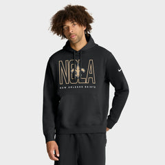 New Orleans Saints Busted Play Club Fleece Pullover Hoodie - Black cheap