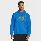 Los Angeles Chargers Busted Play Club Fleece Pullover Hoodie - Powder Blue discount