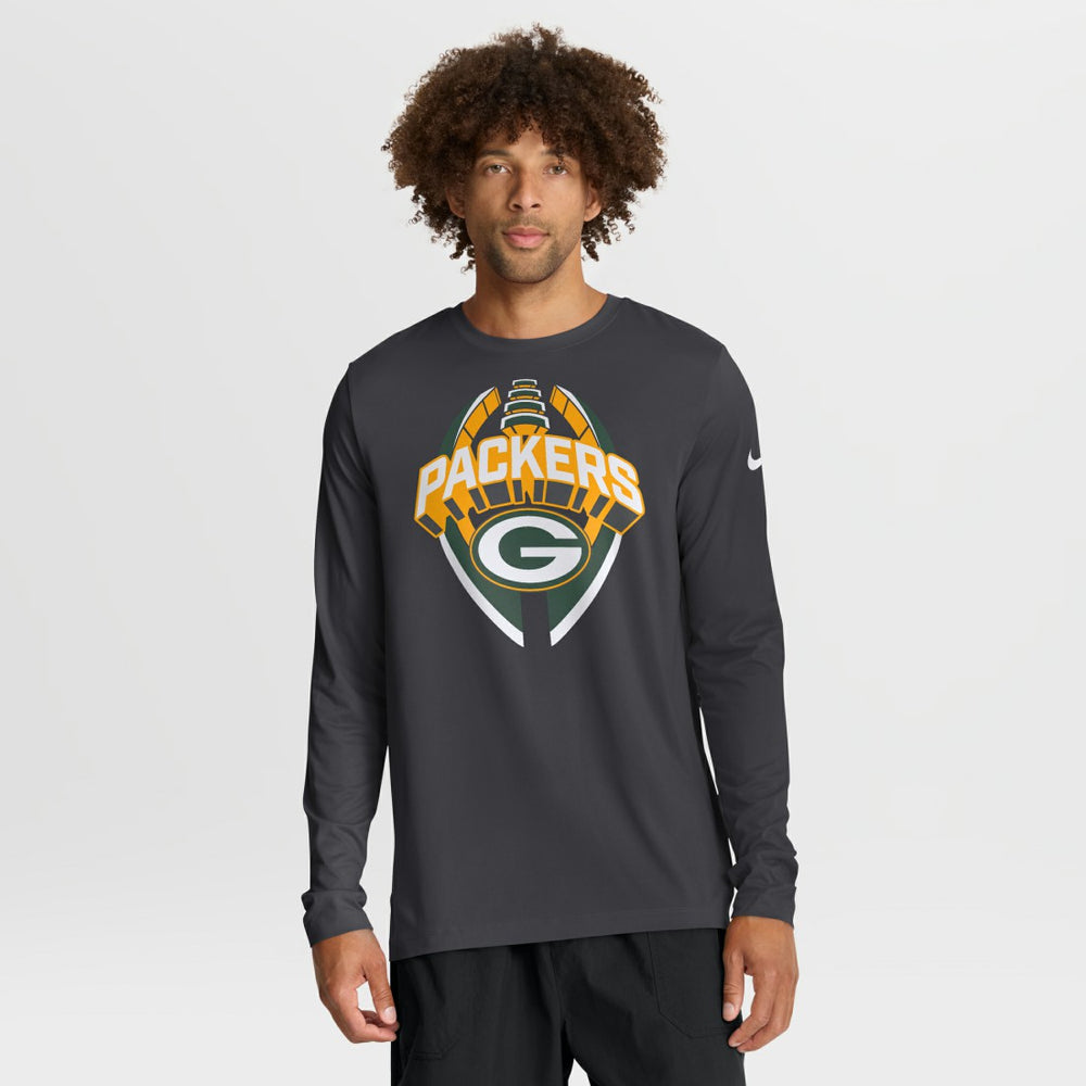 Green Bay Packers Primetime Legend Icon Performance Long Sleeve T-Shirt - Anthracite outlet