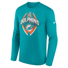 Miami Dolphins Primetime Legend Icon Performance Long Sleeve T-Shirt - Aqua online