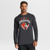 Cleveland Browns Primetime Legend Icon Performance Long Sleeve T-Shirt - Anthracite cheap