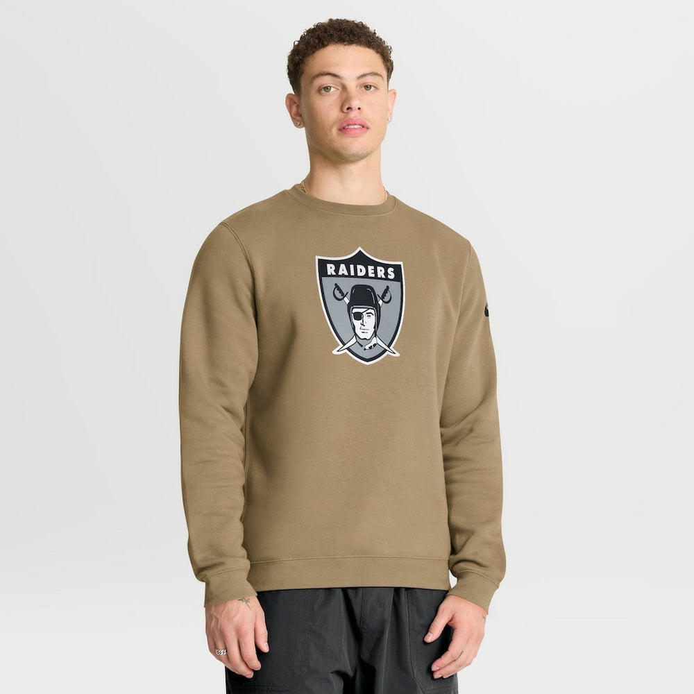 Las Vegas Raiders Swing Pass Rewind Club Pullover Sweatshirt - Tan sale