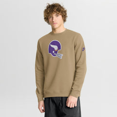 Minnesota Vikings Swing Pass Rewind Club Pullover Sweatshirt - Tan discount