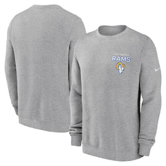 Los Angeles Rams Primetime Club Fleece Pullover Sweatshirt - Heather Gray on sale