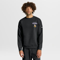 Minnesota Vikings Primetime Club Fleece Pullover Sweatshirt - Black for sale