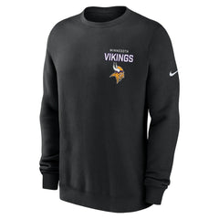 Minnesota Vikings Primetime Club Fleece Pullover Sweatshirt - Black for sale