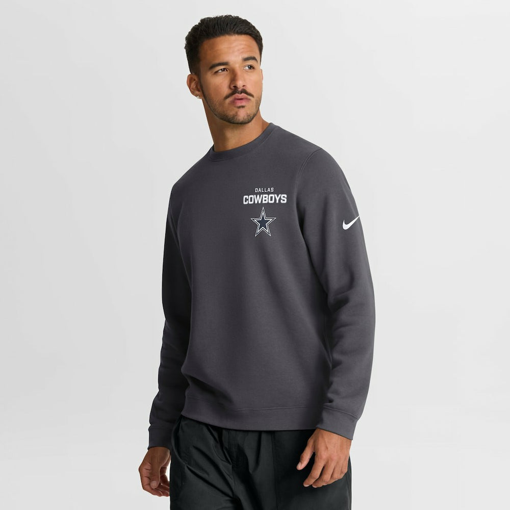 Dallas Cowboys Primetime Club Fleece Pullover Sweatshirt - Anthracite sale