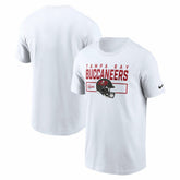 Tampa Bay Buccaneers Primetime Helmet Essential T-Shirt - White discount