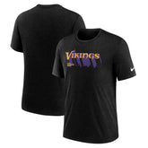 Minnesota Vikings Long Pass Tri-Blend T-Shirt - Heather Black outlet
