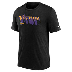 Minnesota Vikings Long Pass Tri-Blend T-Shirt - Heather Black outlet
