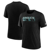 Philadelphia Eagles Long Pass Tri-Blend T-Shirt - Heather Black sale