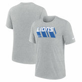 Detroit Lions Long Pass Tri-Blend T-Shirt - Heather Gray cheap