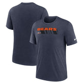 Chicago Bears Long Pass Tri-Blend T-Shirt - Heather Navy discount