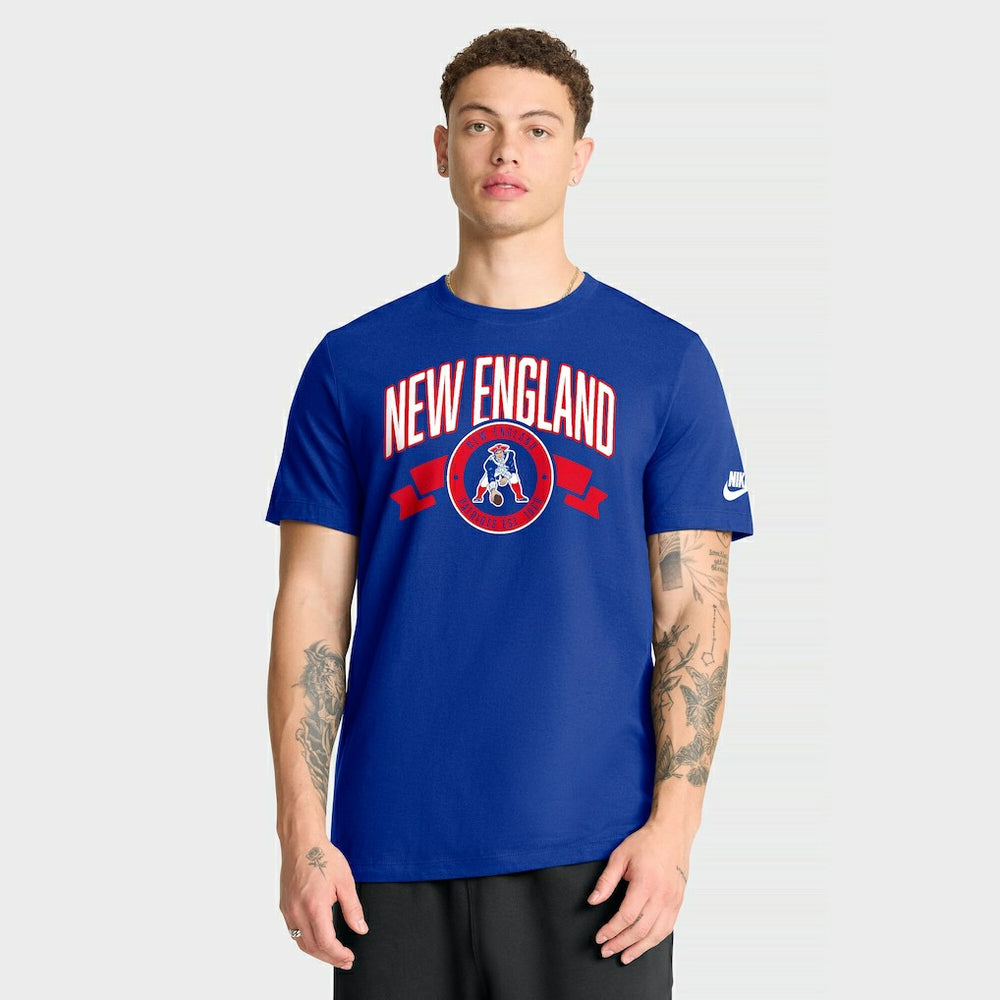 New England Patriots Rewind Front and Back Hit Essential T-Shirt - Royal discount