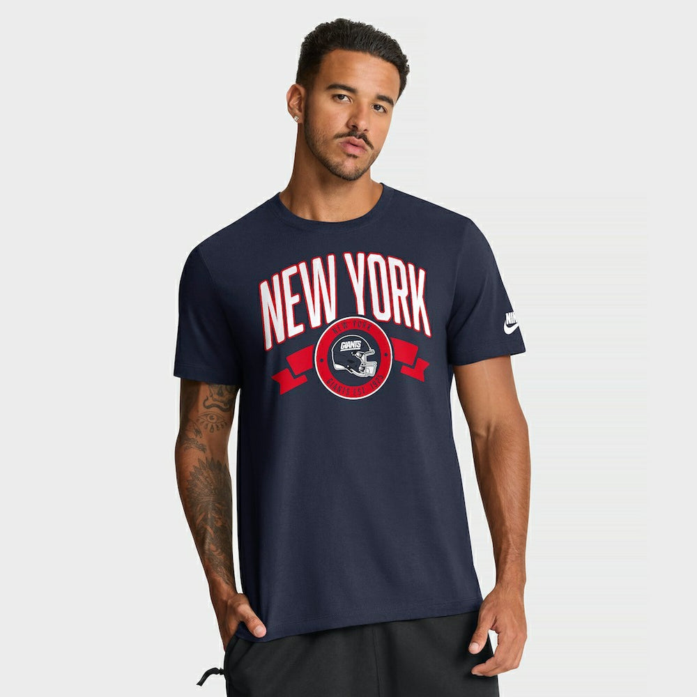New York Giants Rewind Front and Back Hit Essential T-Shirt - Navy discount