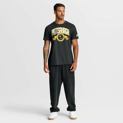 Pittsburgh Steelers Rewind Front and Back Hit Essential T-Shirt - Black cheap
