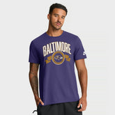 Baltimore Ravens Rewind Front and Back Hit Essential T-Shirt - Purple on sale