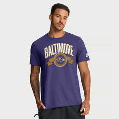 Baltimore Ravens Rewind Front and Back Hit Essential T-Shirt - Purple on sale