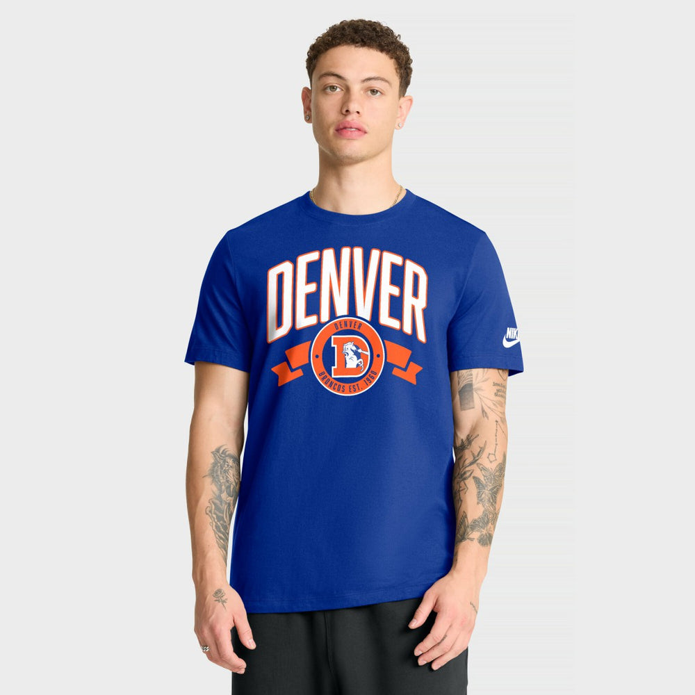 Denver Broncos Rewind Front and Back Hit Essential T-Shirt - Royal outlet
