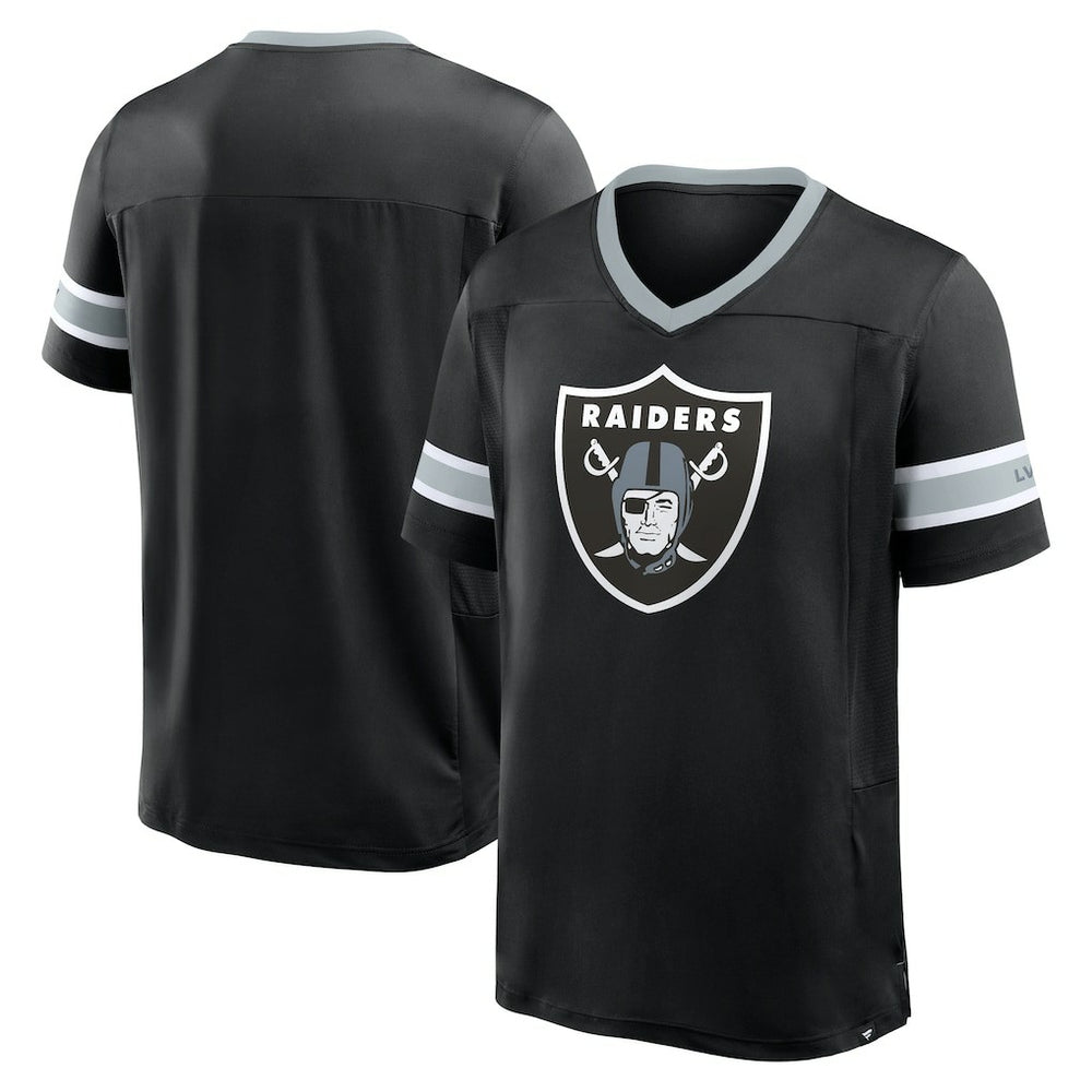 Las Vegas Raiders Hometown Premium Hashmark V-Neck T-Shirt - Black discount