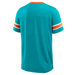 Miami Dolphins Hometown Premium Hashmark V-Neck T-Shirt - Aqua on sale