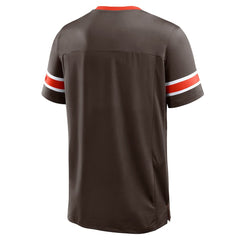 Cleveland Browns Hometown Premium Hashmark V-Neck T-Shirt - Brown sale
