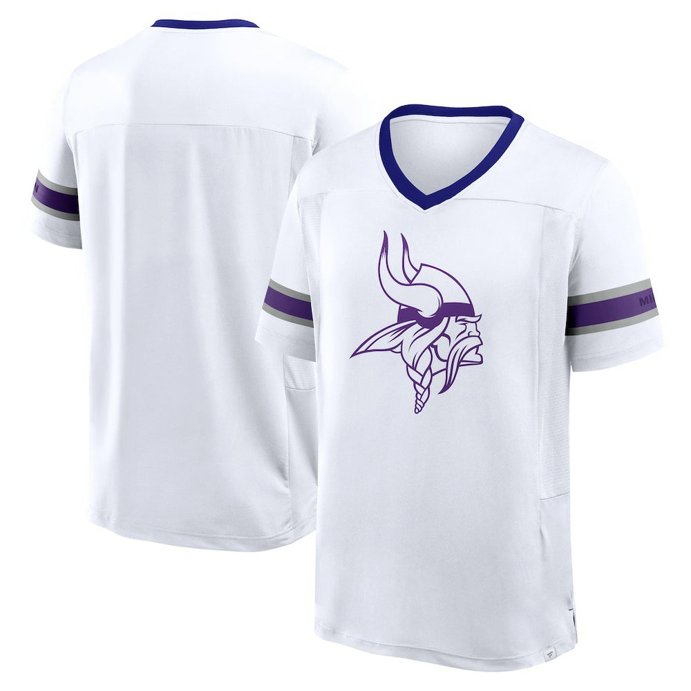 Minnesota Vikings Redzone Hashmark V-Neck T-Shirt - White sale