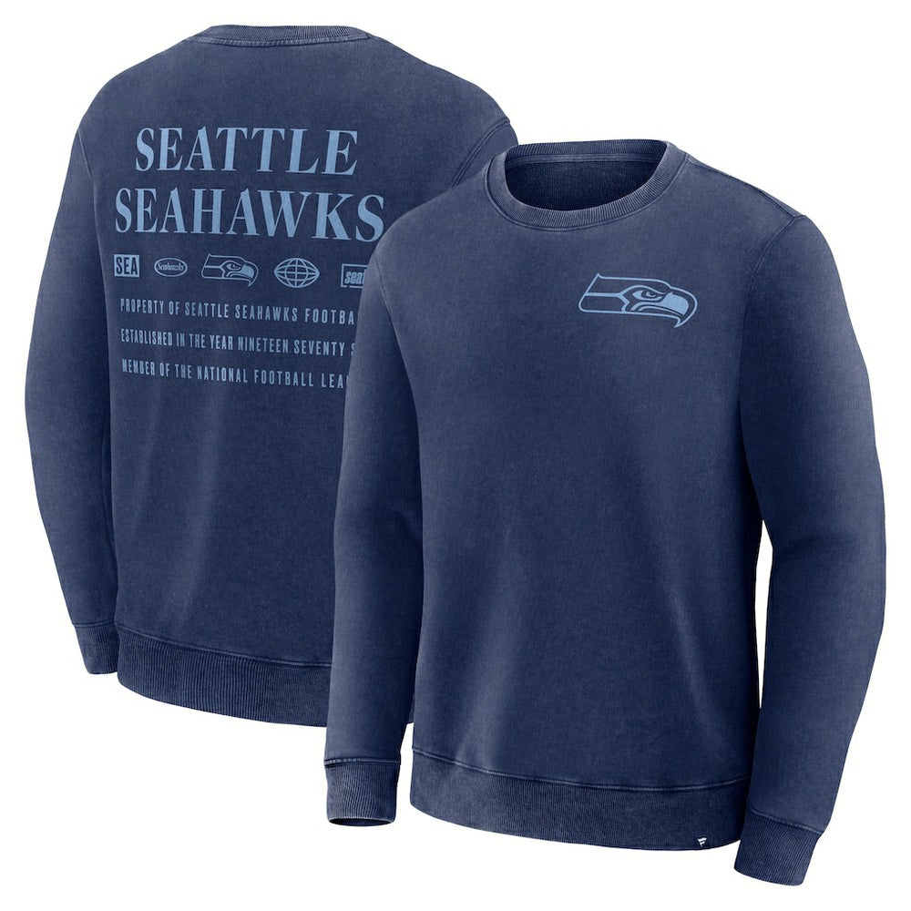 Seattle Seahawks Deep Route Pullover Sweatshirt - Navy outlet