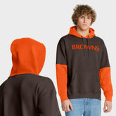 Cleveland Browns Helmet Retro Pullover Hoodie - Brown outlet