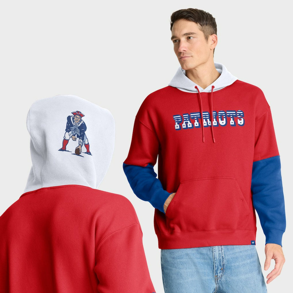 New England Patriots Helmet Retro Pullover Hoodie - Red sale