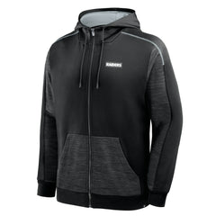 Las Vegas Raiders Checkdown Pass Full-Zip Hoodie - Black on sale
