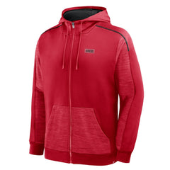 San Francisco 49ers Checkdown Pass Full-Zip Hoodie - Scarlet outlet
