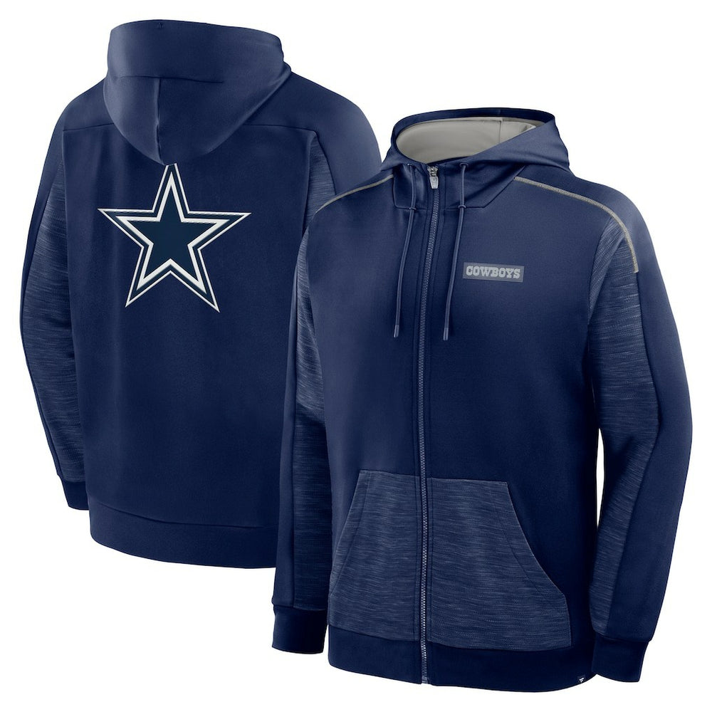 Dallas Cowboys Checkdown Pass Full-Zip Hoodie - Navy cheap