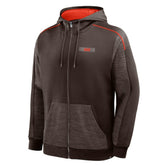 Cleveland Browns Checkdown Pass Full-Zip Hoodie - Brown sale