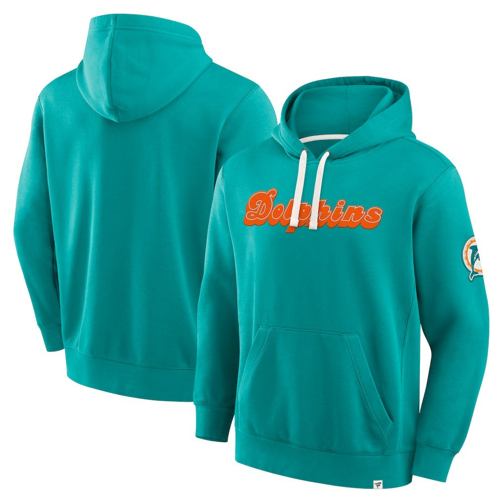 Miami Dolphins New Horizons Heritage Pullover Hoodie - Aqua online