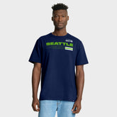 Seattle Seahawks Chop Block Legacy T-Shirt - College Navy cheap