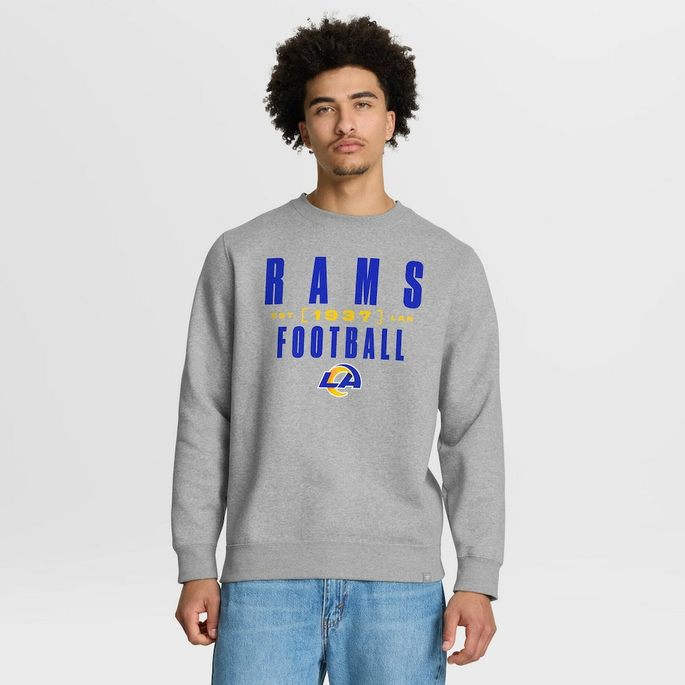 Los Angeles Rams Powerful Throw Legacy Pullover Sweatshirt - Heather Gray on sale